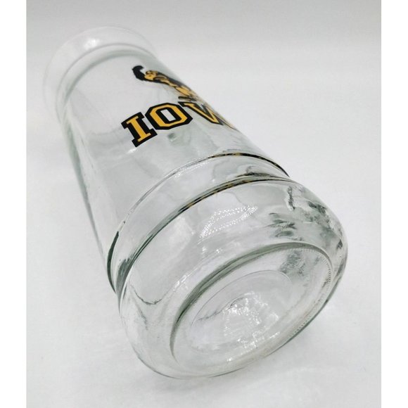 Iowa Hawkeyes Football Glass Mug Beer Stein Souvenir 7 Inch Vintage Herky Hawk - Picture 10 of 14